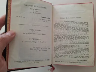 Misal Romano Serafico latino español, 1943
