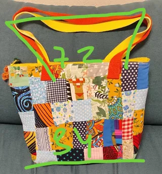 Bolso artesanal patchwork multicolor