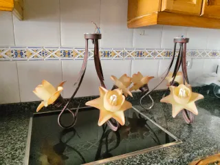 2 Lámparas estilo flor para comedor/dormitorio