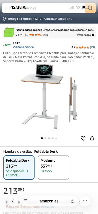 Mesa Leitz Plegable Regulable e Inclinable