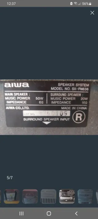 Altavoces Aiwa Negros