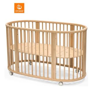 Cuna ovalada evolutiva de madera STOKKE