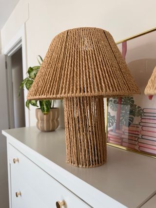 Lámparas de ratán para mesita de noche