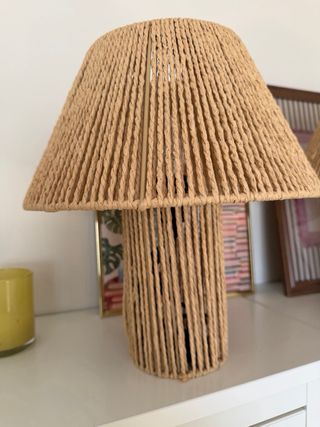 Lámparas de ratán para mesita de noche