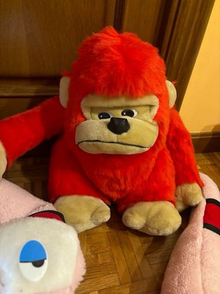 Lote peluches: mono, perro,serpiente de 2m..