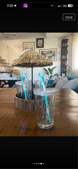 Set 4 Bicchieri Chiringuito con Cappello