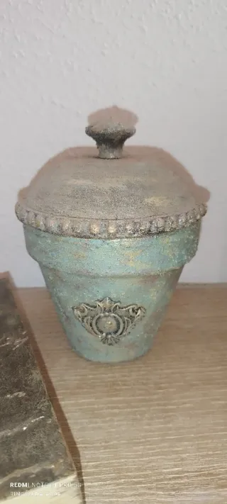 Lote vintage: Tarro y libro decorativo