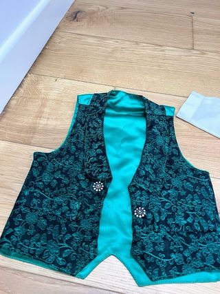 Traje Huertano Niño Verde y Blanco