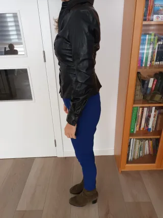 Camisa efecto cuero negra Talla XS