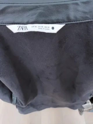 Camisa efecto cuero negra Talla XS