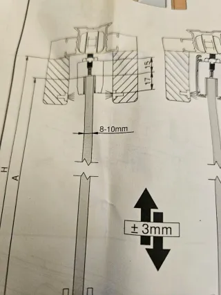 Pinzas Saheco para puertas correderas cristal