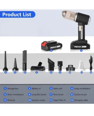Aspiradora portátil inalámbrica