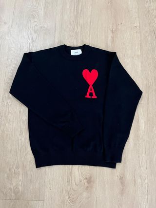 Jersey AMI Negro Corazón Rojo