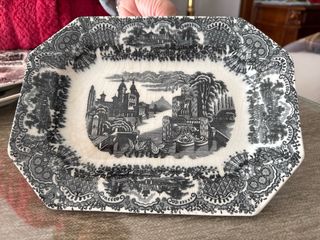 Bandejas La Cartuja Porcelana Diseño Negro