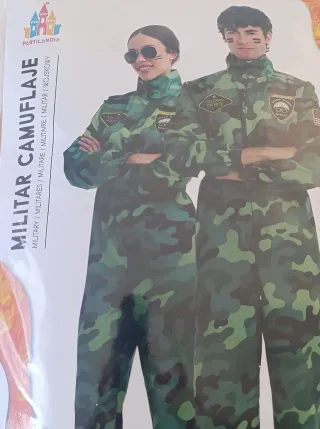 Disfraz Militar Camuflaje Partilandia Talla M-L