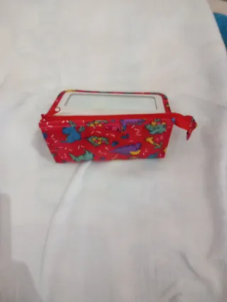 Beauty case con specchietto dinosauri