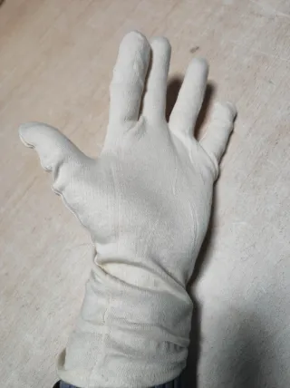 Pack 12 Pares Guantes Algodón Largos Beige