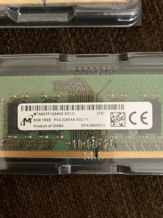 Memorias RAM 2x 8GB DDR4 3200MHz