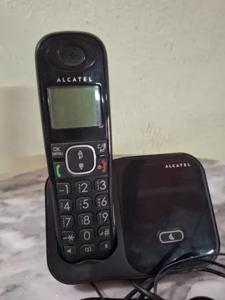 Teléfono Inalámbrico Base Alcatel Negro