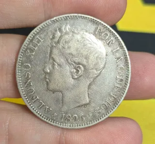5 Pesetas 1896 Alfonso XIII Plata