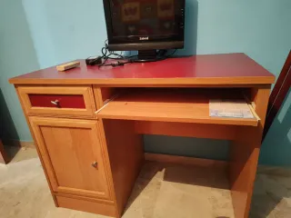 Escritorio mesa ordenador con cajón y armario