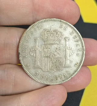 5 Pesetas Alfonso XIII 1897 Plata