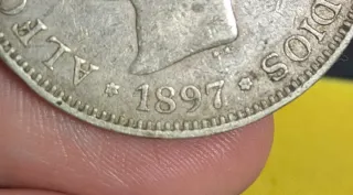 5 Pesetas Alfonso XIII 1897 Plata