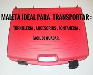 Maleta de plástico roja