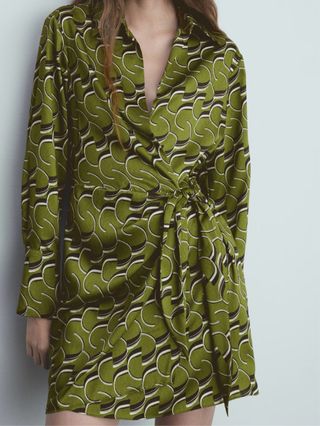 Vestido verde Mango Talla S