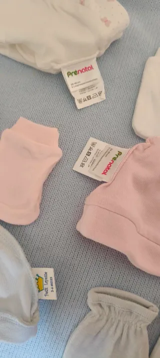 Conjunto gorro y manoplas bebé