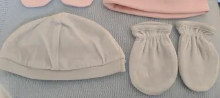 Conjunto gorro y manoplas bebé