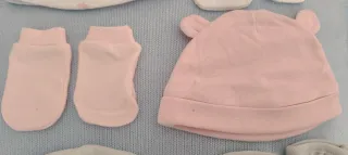 Conjunto gorro y manoplas bebé