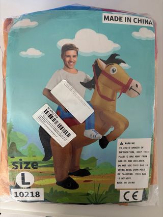 Disfraz inflable de caballo