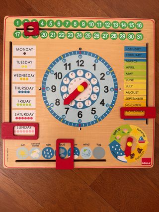 Calendario de madera infantil Goula