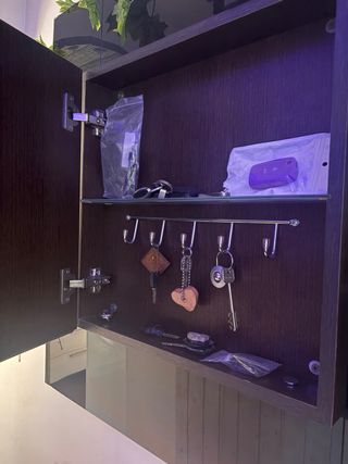 Espejo organizador con llavero