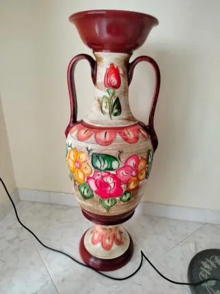 Vaso alto decorato in ceramica 95cm *30