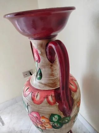 Vaso alto decorato in ceramica 95cm *30