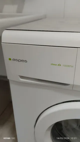 Lavadora ASPES clase AA 1000RPM