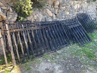 Reja barandilla de forja negra,elementos de forja