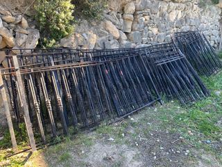 Reja barandilla de forja negra,elementos de forja