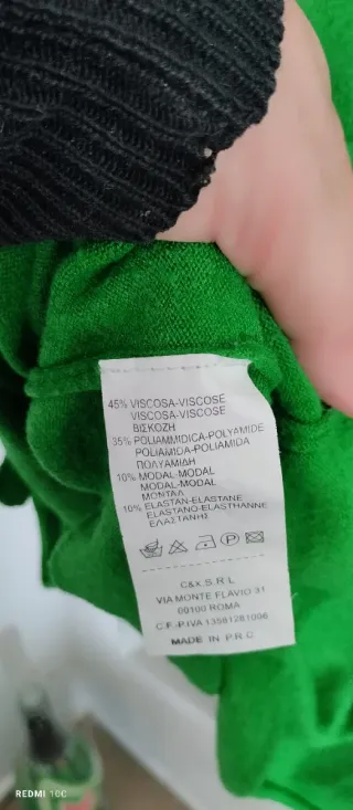 Maglione Girocollo Donna Verde