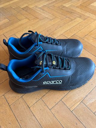 Zapatos de trabajo Sparco negros y azules