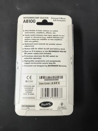 Behringer AB100 Selector Instrumento/Amplificador