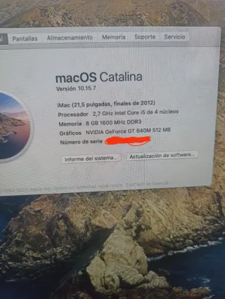 Imac 21,5 2012 Apple Plata