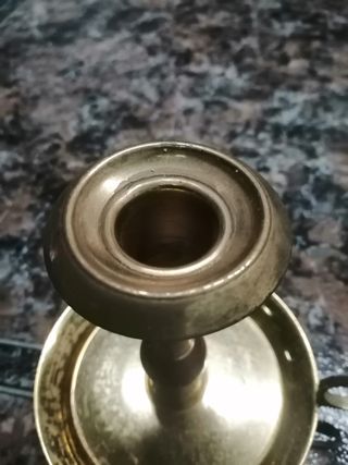 Palmatoria Vintage Metal Dourado Madeira ,ver fot