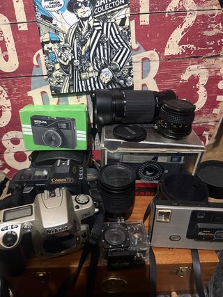 Lote Cámaras Vintage Canon, Nikon, Werlisa