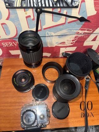 Lote Cámaras Vintage Canon, Nikon, Werlisa