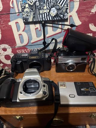 Lote Cámaras Vintage Canon, Nikon, Werlisa