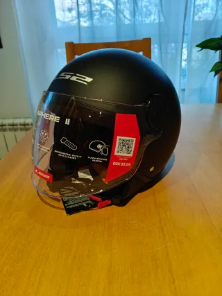 Casco Moto Jet LS2 Sphere II Negro