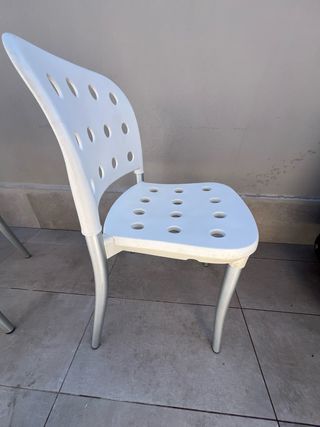 2 Sillas Plástico Ikea Blancas